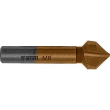 DENZEL Зенковка конусная под М8, HSS, по металлу, 6-гранный хвостовик 72308