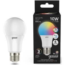 GAUSS Лампа LED E27, груша, 10Вт, 102102410, одна шт