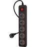 BURO Сетевой фильтр 500UNH-1.8-BG 1.8м (5 розеток) черный/серый (коробка)