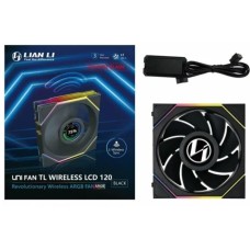 LIAN-LI Вентилятор Lian Li Uni Fan TL Wireless LCD 120 LCD Reverse, 120мм, 4-pin, 1900об/мин, 31 дБ, ARGB, черный, Ret [g99.12rtllcd1w1b.r0]