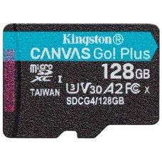 Карта памяти KINGSTON Карта памяти microSDXC UHS-I U3 Canvas Go Plus 128 ГБ, 200 МБ/с, Class 10, SDCG4/128GBSP, 1 шт., без адаптера