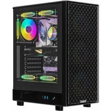 Корпус для ПК FORMULA Корпус (AEROCOOL) MidTower Mana Dynamic черный (ATX, без БП, 2xUSB3.0+USB3.1, 4x120mm ARGB) (Mana Dynamic Black)