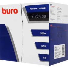 BURO Кабель сетевой BU-CCA-051 UTP 4 пары cat.5E solid 0.51мм CCA 305м серый