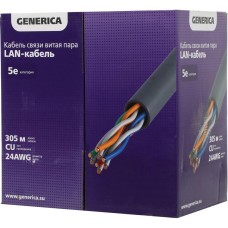 ITK Кабель информационный Generica BC1-C5E04-128-305-G кат.5E UTP 4 пары 24AWG LSZH внутренний 305м белый