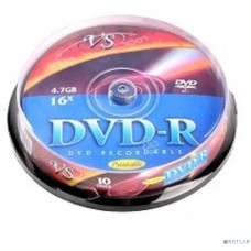 VS Диски DVD-R 4.7Gb, 16x, Cake Box 10шт. (20410)