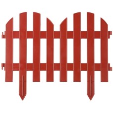 GRINDA Палисадник, 28 х 300 см, терракот, 7 секций, декоративный забор (422205-T)