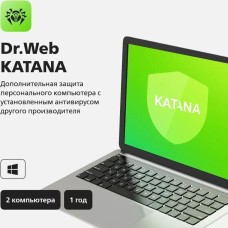 DR.WEB Антивирус Ключ активации KATANA 2 ПК на 1 год [lhw-kk-12m-2-a3]