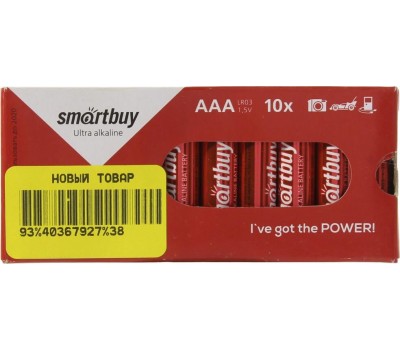 Элементы питания SMARTBUY (SBBA-3A10BX) LR03-10BOX