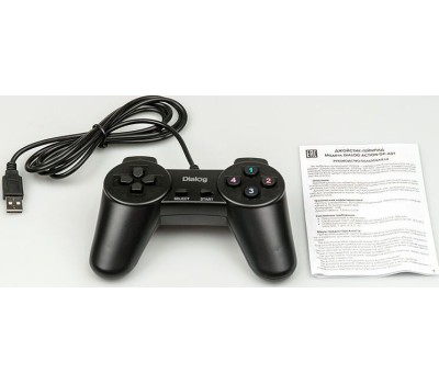 Геймпад GP-A01 Dialog Action - 10 кнопок, USB, черный