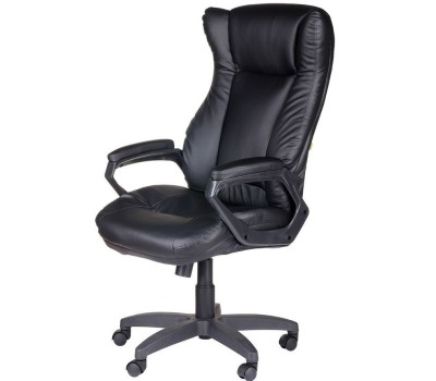 Кресло компьютерное OLSS кресло АДМИРАЛ Ультра черный экокожа