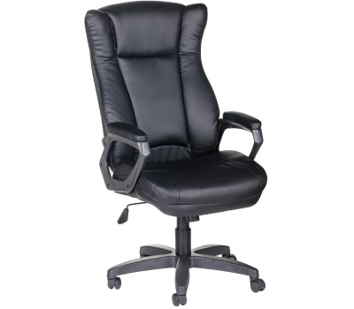 Кресло компьютерное OLSS кресло АДМИРАЛ Ультра черный экокожа