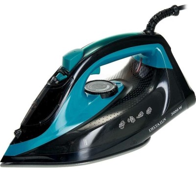 Утюг DELTA LUX DE-3000 черный/бирюзовый