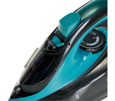 Утюг DELTA LUX DE-3000 черный/бирюзовый