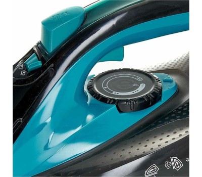 Утюг DELTA LUX DE-3000 черный/бирюзовый