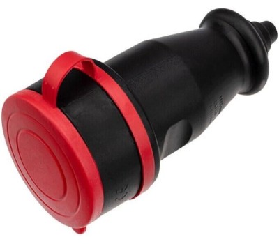 REXANT (111-012) РОЗЕТКА КАУЧУК, 3Р+РЕ, 32 А, IP20, ЧЕРНАЯ