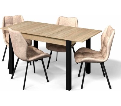 Cтул БИТЕЛ РИМ ВЕЛЮР ЛАТТЕ/Черный муар