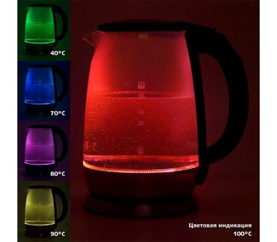 Чайник KITFORT КТ-628 серебристый (стекло)