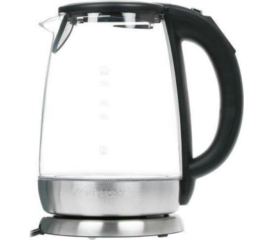 Чайник KITFORT КТ-628 серебристый (стекло)