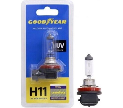 Лампа галогенная GOODYEAR GY010111 лампа галогенная автомобильная Н11 12V 55W PGJ19-2 (блистер)