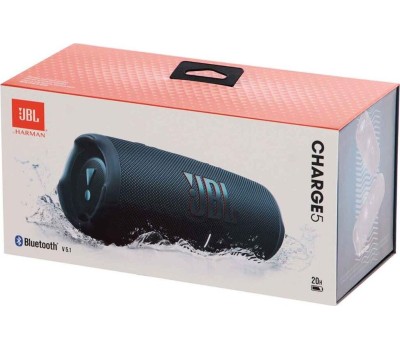 Колонка портативная JBL CHARGE 5 BLUE синяя (JBLCHARGE5BLU) [ПИ]