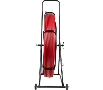 Протяжка REXANT (47-1110) Протяжка кабельная (УЗК в тележке), стеклопруток, d=11,0мм, 100м, красная