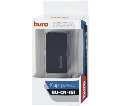 BURO Картридер внешний BU-CR-151, черный