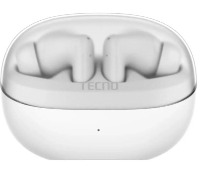 TWS наушники TECNO Наушники Buds 4 BD04, Bluetooth, внутриканальные, белый [bd04 white]