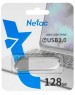 Флешка NETAC Флешка USB U352 128ГБ, USB2.0, серебристый [nt03u352n-128g-20pn]