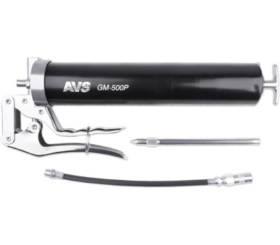 Специнструмент AVS TOOLS GM-500P Шприц рычажно-плунжерный 500 мл для одной руки (гибкий шланг, трубка) под тубу