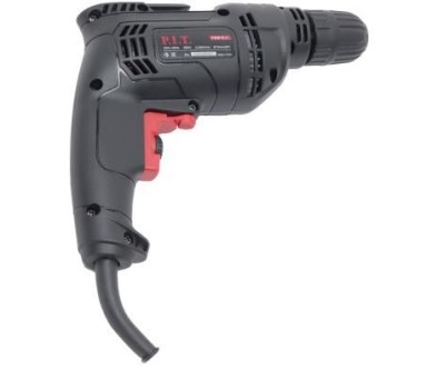 Дрель электрическая P.I.T. Дрель электрич. PBM10-C (550Вт, БЗП 10мм, 0-3300 об/мин, фиксатор оборотов, скоба для ремня)