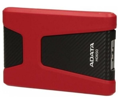 Внешний диск A-DATA 1ТБ Внешний диск HDD DashDrive Durable HD650, USB 3.0, красный [ahd650-1tu31-crd]