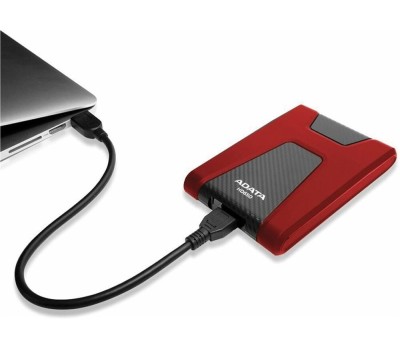 Внешний диск A-DATA 1ТБ Внешний диск HDD DashDrive Durable HD650, USB 3.0, красный [ahd650-1tu31-crd]