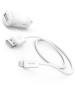 HAMA Автомобильное зарядное устройство H-183266, USB-A, 8-pin Lightning, 12Вт, 2.4A, белый [00183266]
