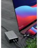 SATECHI Сетевое зарядное устройство Compact Charger с технологией GaN Power. Порты: USB Type-C 100 Вт х 2, USB Type-A до12 Вт. Цвет: серый космос