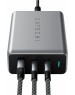 SATECHI Сетевое зарядное устройство Compact Charger с технологией GaN Power. Порты: USB Type-C 100 Вт х 2, USB Type-A до12 Вт. Цвет: серый космос