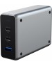 SATECHI Сетевое зарядное устройство Compact Charger с технологией GaN Power. Порты: USB Type-C 100 Вт х 2, USB Type-A до12 Вт. Цвет: серый космос