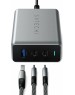 SATECHI Сетевое зарядное устройство Compact Charger с технологией GaN Power. Порты: USB Type-C 100 Вт х 2, USB Type-A до12 Вт. Цвет: серый космос