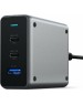 SATECHI Сетевое зарядное устройство Compact Charger с технологией GaN Power. Порты: USB Type-C 100 Вт х 2, USB Type-A до12 Вт. Цвет: серый космос