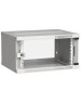 ITK Шкаф коммутационный Linea WE (LWE3-06U64-GF) настенный 6U 600x450мм пер.дв.стекл направл.под закл.гайки 50кг серый 400мм 11кг 200град. 320мм 20 сталь