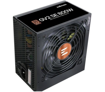 Блок питания ZALMAN Блок питания 800W ZM800-GV2SE черный (ATX, 80+ Bronze, APFC, 20+4P, 2xPCIe 6+2P, 4хMolex, 8xSATA, 120mm fan, RTL) (ZM800-GV2SE)