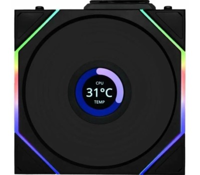 LIAN-LI Вентилятор Lian Li Uni Fan TL Wireless LCD 120 LCD Reverse, 120мм, 4-pin, 1900об/мин, 31 дБ, ARGB, черный, Ret [g99.12rtllcd1w1b.r0]