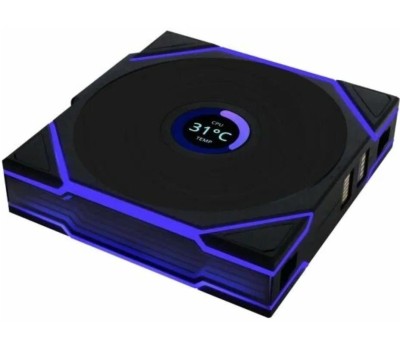 LIAN-LI Вентилятор Lian Li Uni Fan TL Wireless LCD 120 LCD Reverse, 120мм, 4-pin, 1900об/мин, 31 дБ, ARGB, черный, Ret [g99.12rtllcd1w1b.r0]