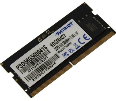 Память оперативная PATRIOT Оперативная память Signature Line PSD58G560041S DDR5 - 1x 8ГБ 5600МГц, для ноутбуков (SO-DIMM), Ret