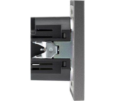 KRANZ Розетка STRONG USB-A+Type-C 3А с функцией быстрой зарядки графит