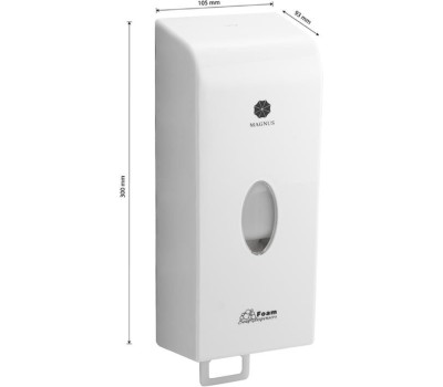 МАГНУС - Дозатор для ПЕНЫ, пластик АБС, БЕЛЫЙ, 1000 мл, 692