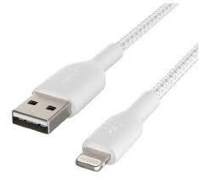 BELKIN Кабель BoostCharge USB-A - Lightning Braided Cable. Длина: 3м. Цвет: белый