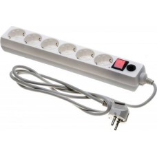 Сетевой фильтр BURO 600SH-16-1.8-W 1.8м 6 розеток белый