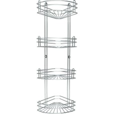 РОССИЯ RUS-385026-4 Zn Полка для ванной 4-ярусная угловая