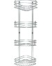 РОССИЯ RUS-385026-4 Zn Полка для ванной 4-ярусная угловая