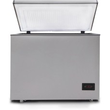 Морозильник БИРЮСА M210KDN 160л (ларь, глухая крышка) металлик